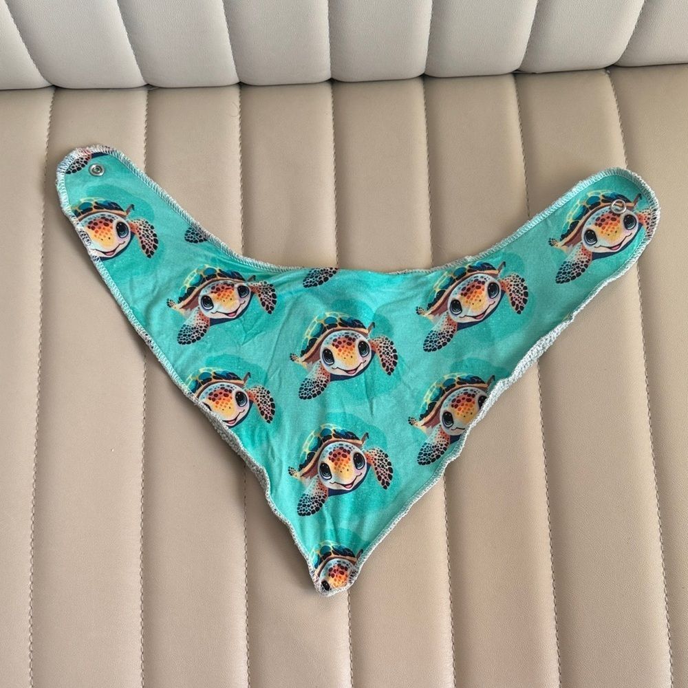 Turtle Print Baby Bib Soft